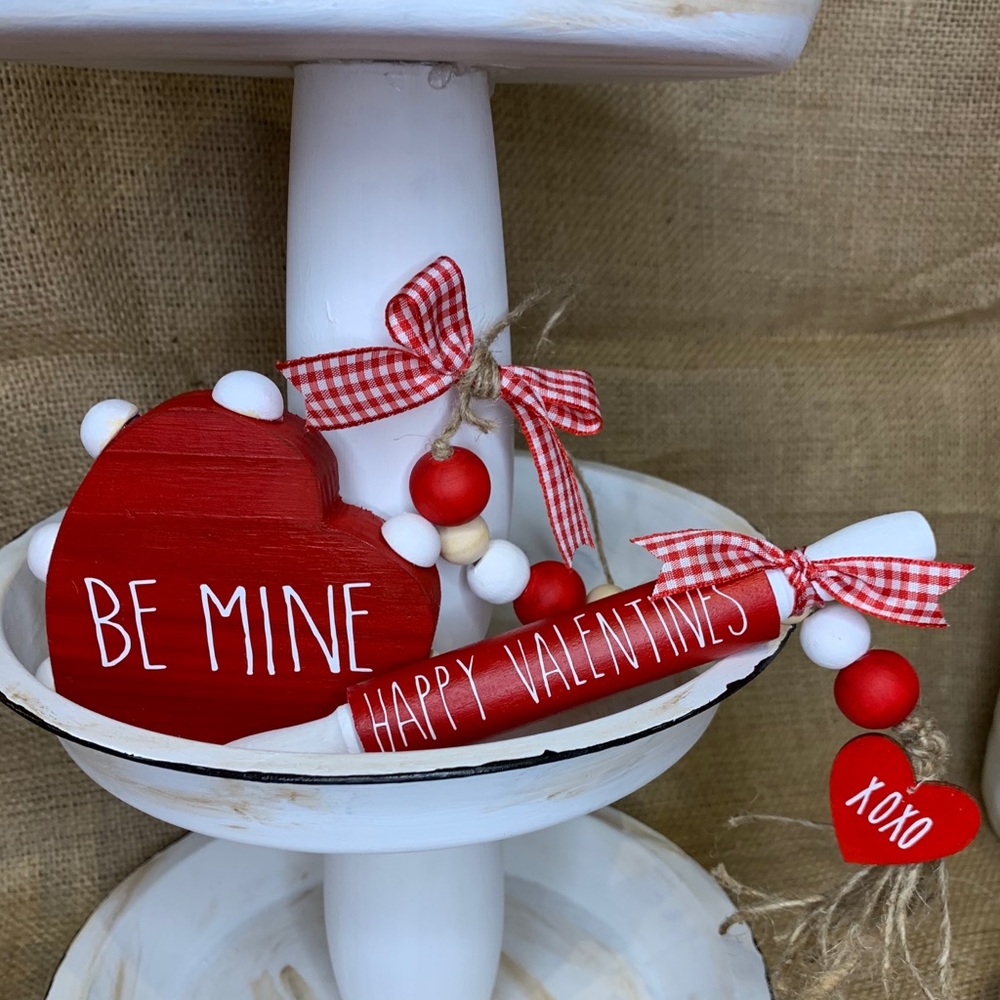 Valentines Tier Tray- Rae Dunn Inspired